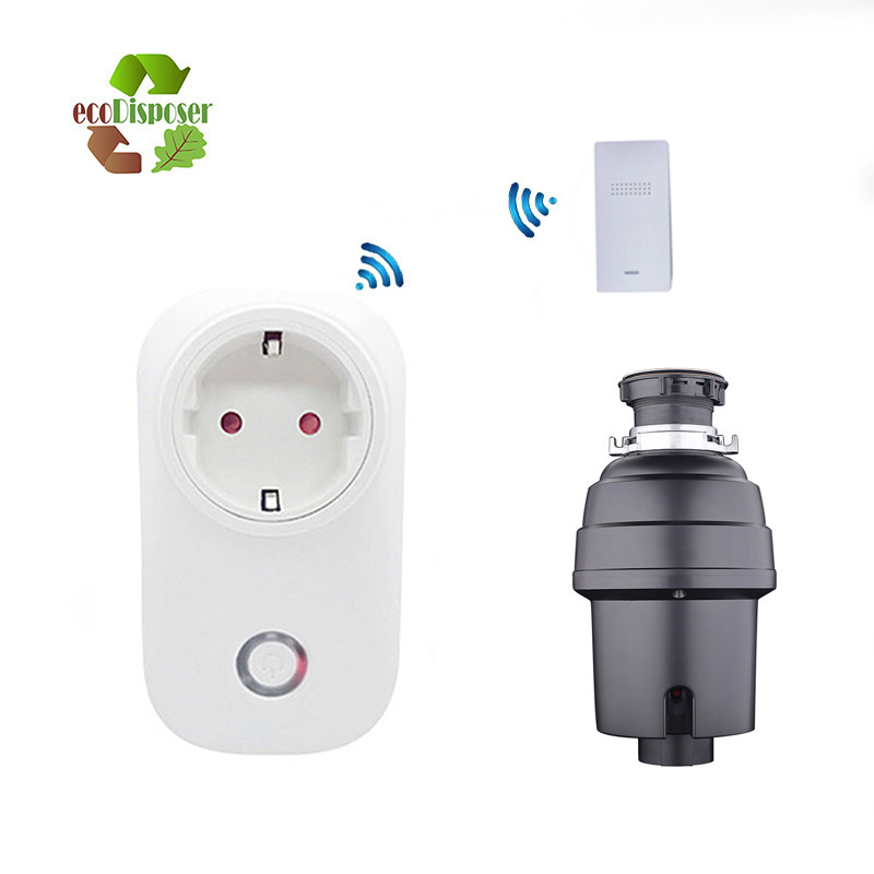 Garbage Disposal Wireless Switch Kit-Posted On The wall or Sink Top Self-generating Wireless Switch Remote Control Socket Set