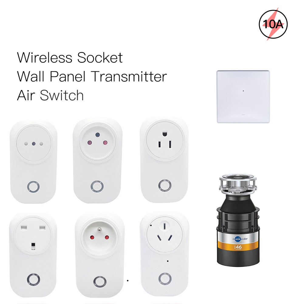 Smart Kinetic Wireless Switch Remote Control Socket Kit for Garbage Disposal
